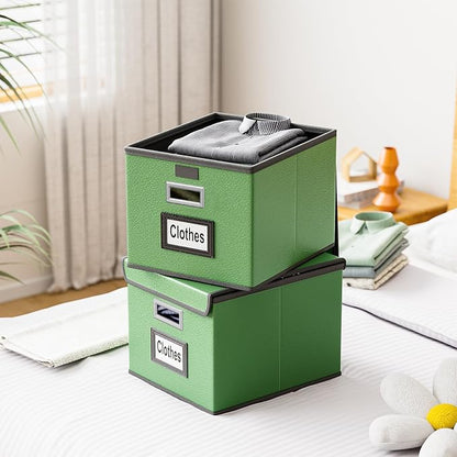 File Organizer Box with Lids, Collapsible File Folder Organizer | File Box with - Image 9