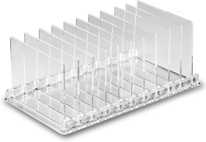 byAlegory Acrylic Makeup Eyeshadow Palette Organizer W/ Removable Dividers | 10 - Image 4