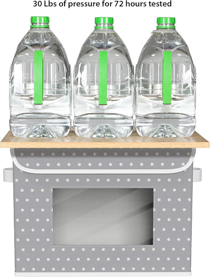 Univivi Fabric Foldable Storage Boxes Large Collapsible Stackable Storage Bins - Image 3