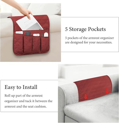 Armchair Caddy for Recliner, Couch Caddy Storage Organizer - Image 6