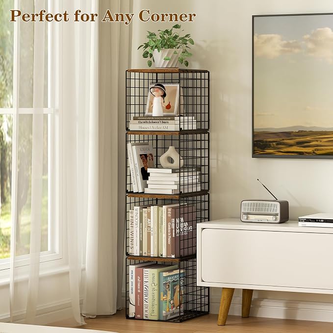 Dmevkic 2 Cube DIY Stackable Small Bookcase, Bookshelf - Image 6