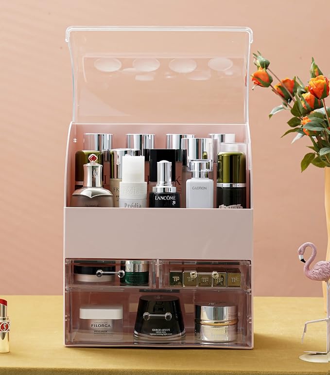 MOOCHI Professional Large Cosmetic Makeup Organizer Bathroom Storage Display - Image 3