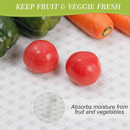 Cooyes Refrigerator Liners 17.7" x 24", Absorbent Strong Grip Fridge Liners - Image 2