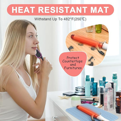 Plus Size Silicone Heat Resistant Mat, Portable Travel Hot Tools Pad Cover - Image 2