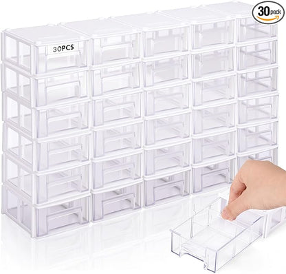 Novabright 30 Pcs Stackable Drawers Storage Plastic Drawers Small Parts Storage by Unknown