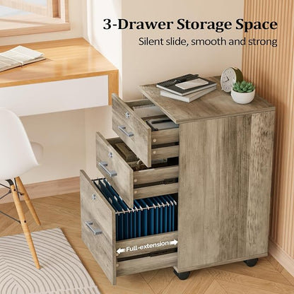 VINGLI 3-Drawer File Cabinet - Image 4
