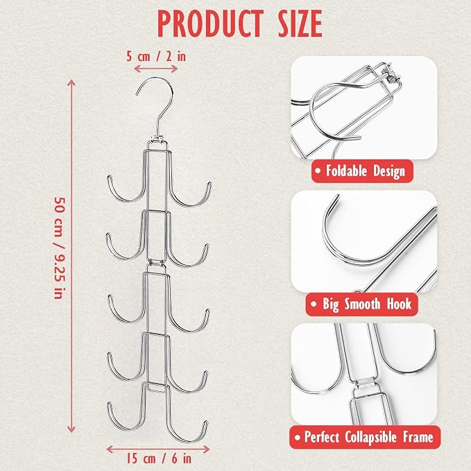Hat Organizer for Closet, Collapsible Caps Rack - Image 2