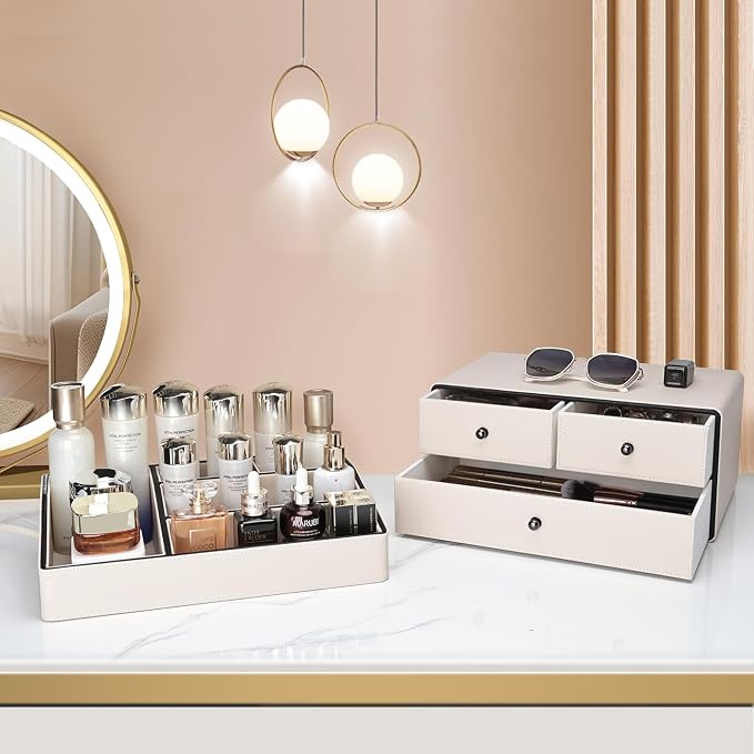 KINGFOM Leather Makeup Organizer - Image 4