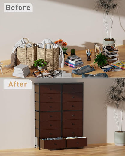Mifuro Tall Fabric Dresser for Bedroom, Vertical Storage Organizer Tower - Image 6