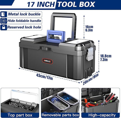 3-In-1 Tool Box with Wheels | Rolling Stackable Tool Box | Modular Tools - Image 4