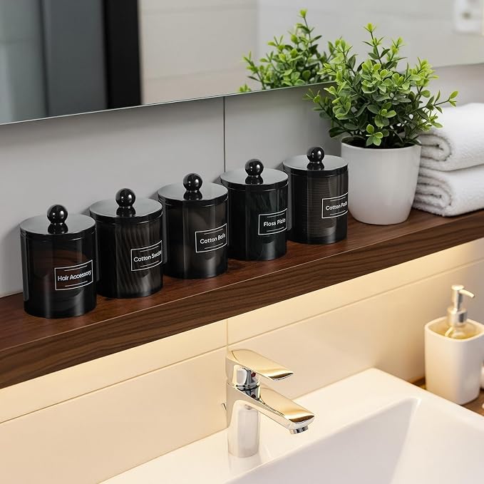4 Pack Acrylic Qtip Holder Dispenser - Image 8