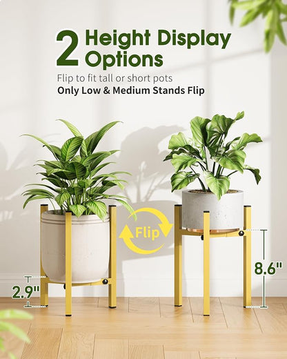 3 Pack Plant Stand Indoor Adjustable, Metal Modern Indoor Plant Stand, Heavy - Image 4