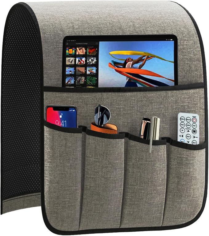 Armrest Organizer Non Slip Remote Control Holder Arm Chair Couch Caddy by QingLemon