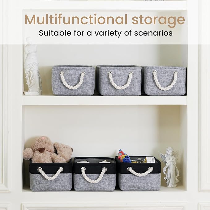 11.8x7.9x5.2 Inch Fabric Small Storage Bins - Image 6