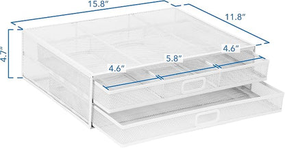Mount-It! Mesh Computer Monitor Stand Riser Desk Organizer - Image 4