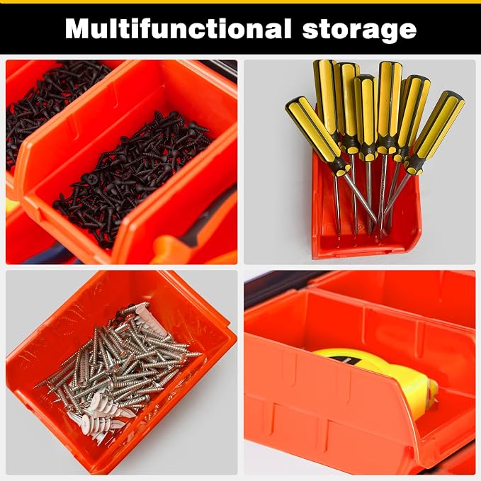 Ultrawall Wall Mounted Storage Bins, Plastic Hanging Storage Organizer Bins - Image 4
