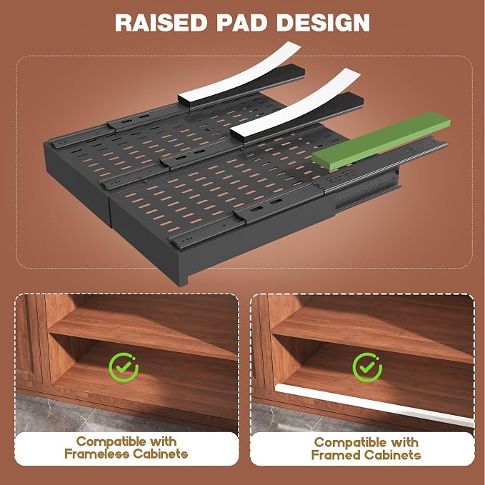 4 Pack Pull Out Cabinet Organizer Expandable Width and Depth, Slide Out Drawers - Image 2