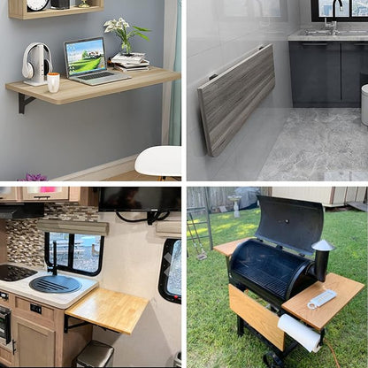YUMORE Folding Shelf Brackets, 18 Inch Heavy Duty Collapsible Shelf Bracket - Image 5