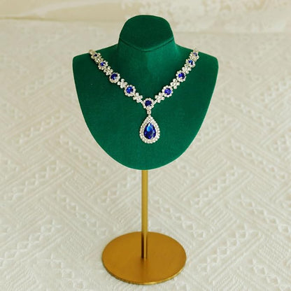 Necklace Display Stand For Selling Velvet Chain Jewelry Bust Holder Organizer - Image 4