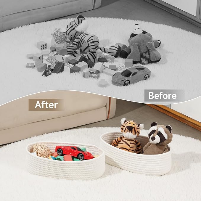 Temary Bathroom Organizer Bin, Toilet Paper Rope Baskets - Image 7