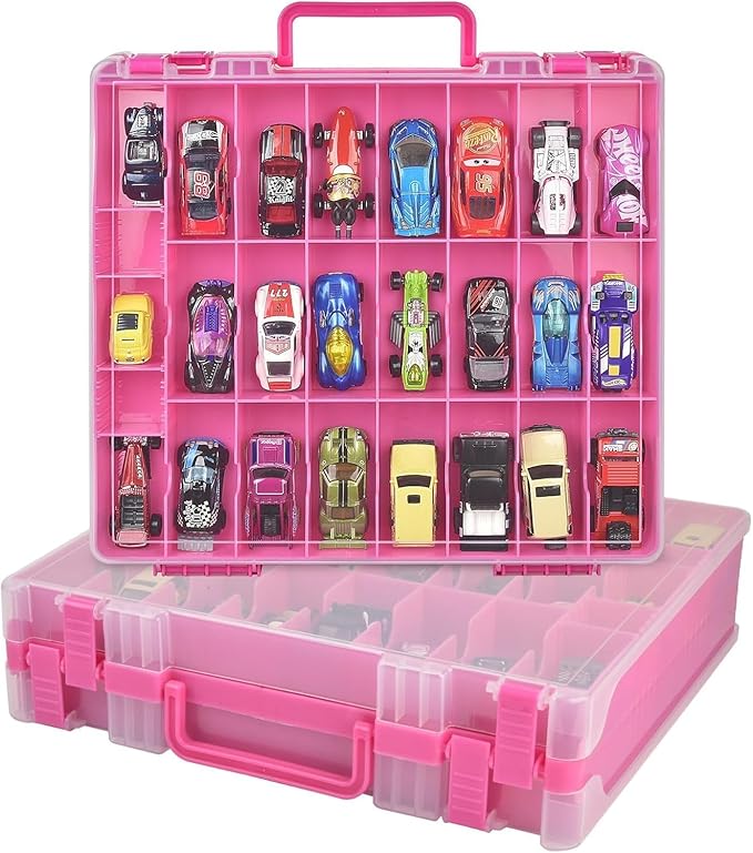Toy Car Storage Case for Hot Wheels for Matchbox Cars, 48-Slot Organizer | by XUERDON