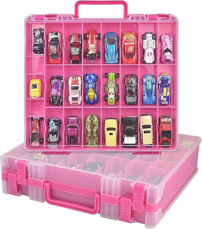 Toy Car Storage Case for Hot Wheels for Matchbox Cars, 48-Slot Organizer | by XUERDON