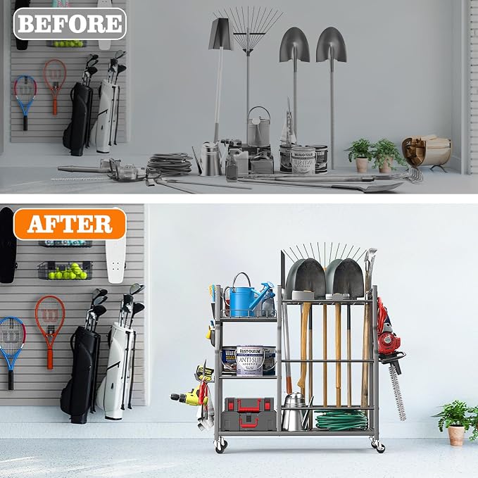 36" Large Garden Tool Organizer - Image 9