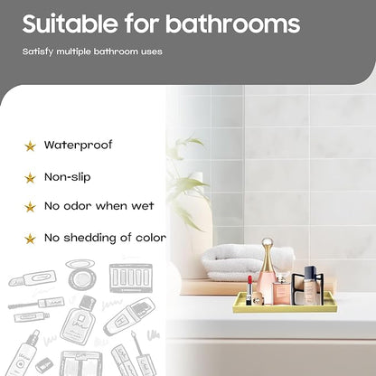 Vanity and Bathroom Tray, 7.7" ABS Countertop Organizer, Waterproof Vanity Tray - Image 2