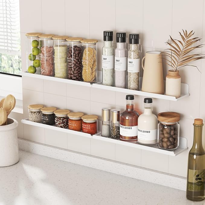 Lifewit Floating Shelves for Wall, 6 Pack White Acrylic Shelf 15" Room Decor - Image 8