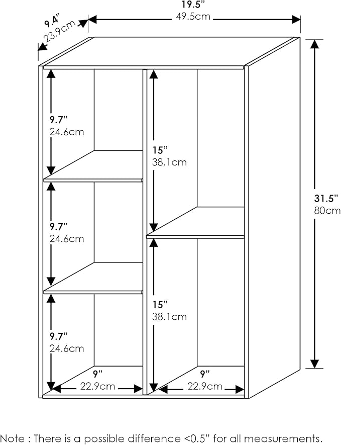 Furinno Luder 5-Cube No Tool Assembly Open Shelf, French Oak - Image 3
