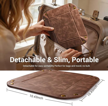 CoBak Leather Valet Tray, Premium PU Leather Catch-All Tray - Image 5