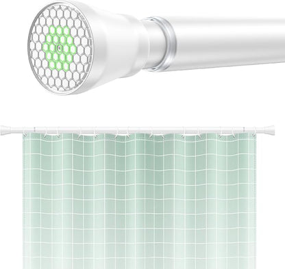 Shower Curtain Rod 45 to 77 Inches White Shower Rod Tension Curtain Rod No by HAOYUNTE
