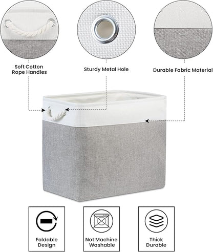 Bidtakay Large Storage Bins for Clothes Fabric Deep Baskets for Organizing Set - Image 8