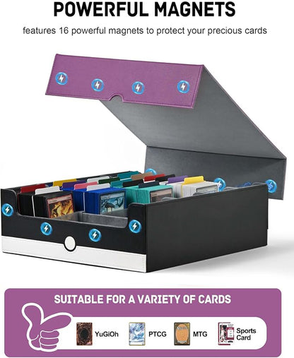 ZLCA Card Storage Box Holds 3200+, Deck Storage Case - Image 4