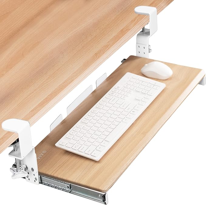VIVO Large Height Adjustable Under Desk Keyboard Tray, C-clamp Mount System by Unknown