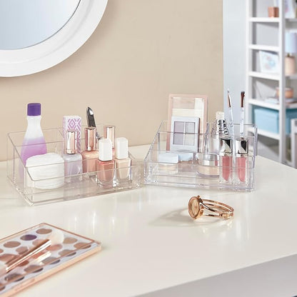 STORi Clear Plastic Small Countertop Vanity Makeup Organizer, Compact - Image 6