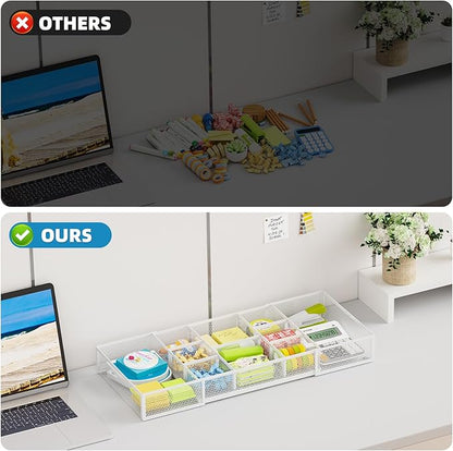 Marbrasse Expandable Desk Drawer Organizer, Mesh Drawer Organizer Tray - Image 8