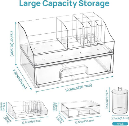 Vtopmart 6 PCS Bathroom Countertop Organizer, 1 Divided Tray - Image 5