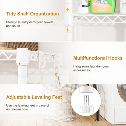 U15 Over Washer and Dryer Storage Shelves, Laundry Above Washer Dryer Storage - Image 6