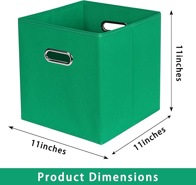 Green Foldable Storage Bins - Image 2