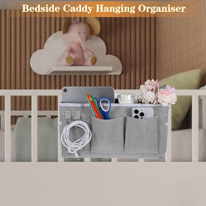 2 Pcs Bedside Caddy Storage Organizer/Bedside Storage Bag - Image 4