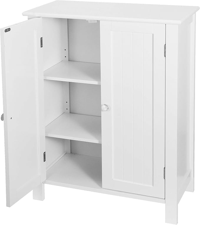 SUPER DEAL Modern Bathroom Floor Storage Cabinet by Superdeal