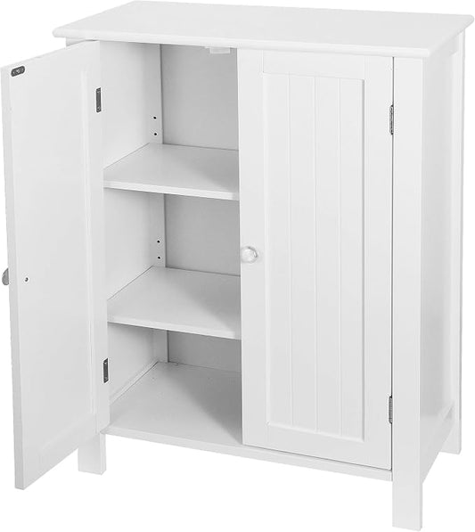 SUPER DEAL Modern Bathroom Floor Storage Cabinet by Superdeal