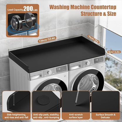 Washer Dryer Countertop, 27.5" D x 54" W Washer and Dryer Topper Covers - Image 3