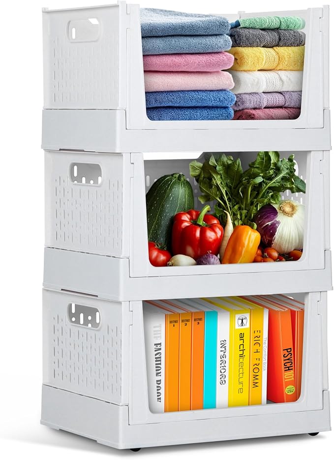 TidyFriend Stackable Storage Bins by Skywin