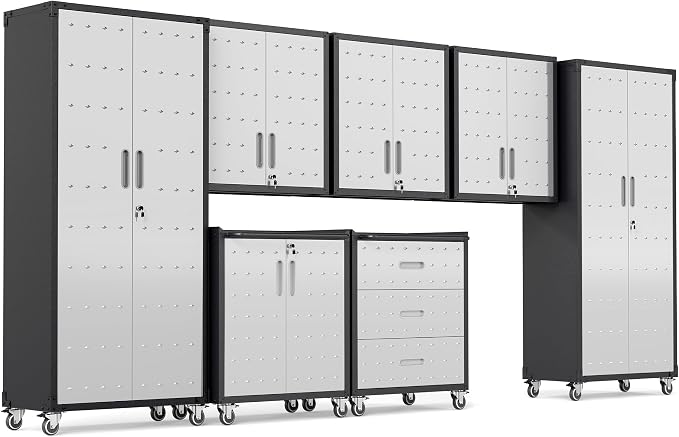 Garage Cabinet System | Heavy Duty Steel All-in-One Modular Garage Cabinet Set by VIYET