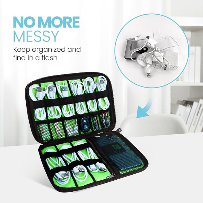 Lcsmaokin Electronics Travel Organizer, Portable Waterproof Electronic Travel - Image 2