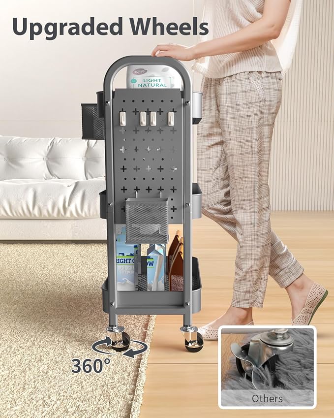 ALVOROG 3 Tier Rolling Cart - Image 4
