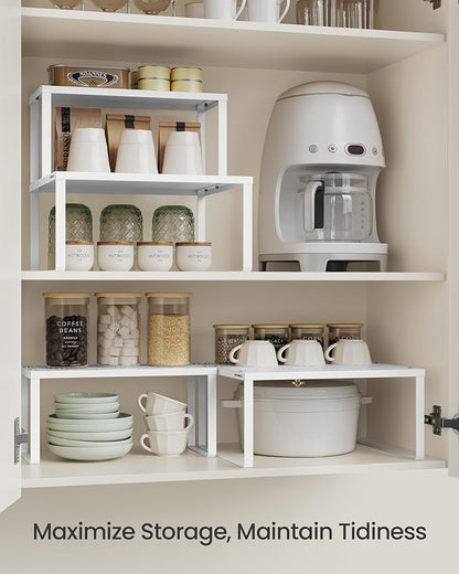 SONGMICS Spice Racks, Countertop Organizers, Shelf Risers, Expandable - Image 3
