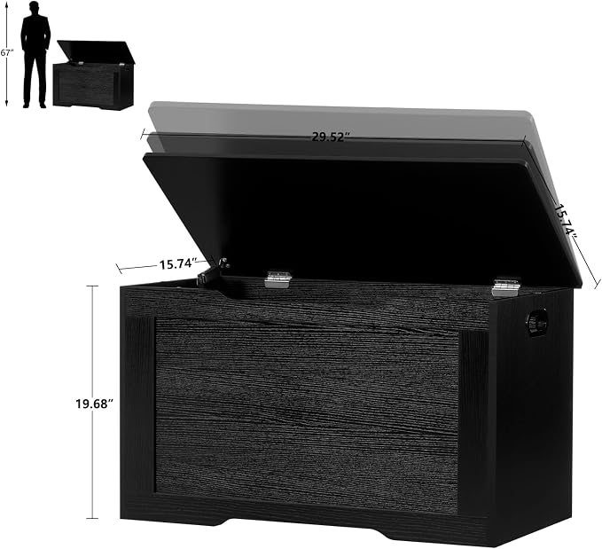usikey 29.5” Storage Chest, Toy Box - Image 3